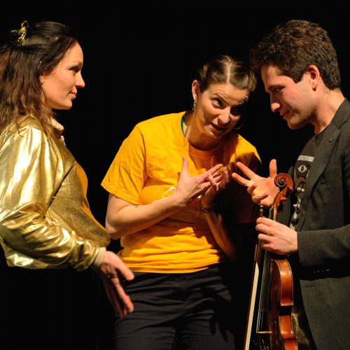 Crédit : Hervé Leblay, Tournoi Gigue-Flamenco, avec Aurélie Brunelle, Yaëlle Azoulay et Alexis Chartrand.